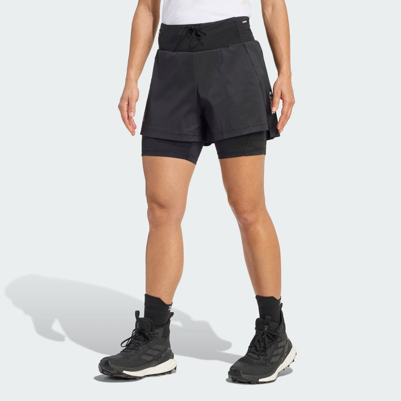 Load image into Gallery viewer, Adidas Terrex Women's Xploric 2 in 1 Shorts Black JY4183
