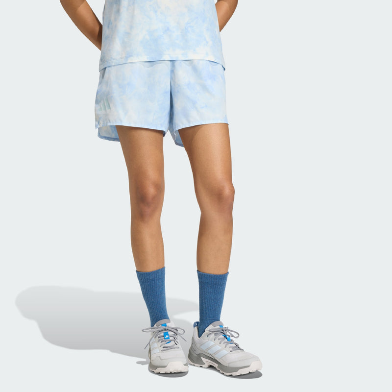 Load image into Gallery viewer, Adidas Terrex Women's Multi Spray Dye CLIMA365 Outdoor Shorts White / Glow Blue KF5742
