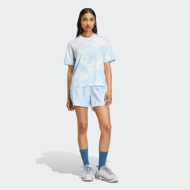 Load image into Gallery viewer, Adidas Terrex Women's Multi Spray Dye CLIMA365 Outdoor Shorts White / Glow Blue KF5742
