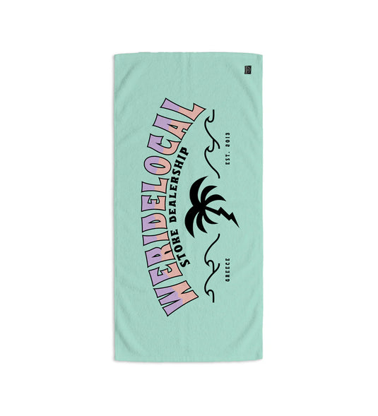 We Ride Local Unisex Swell Printed Beach Towel Green TPS_SS26