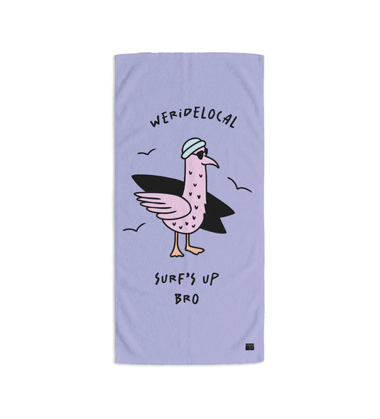 We Ride Local Unisex Surf's Up Printed Beach Towel Purple TPSU_SS26