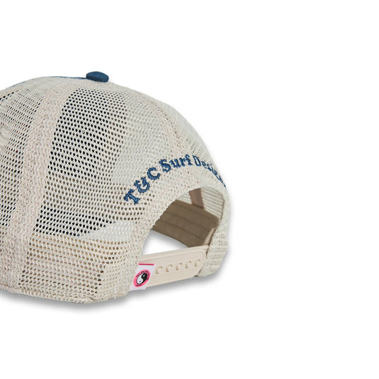 T&C Men's Mai Tai Trucker Cap Washed Navy Natural TA6CA-0421