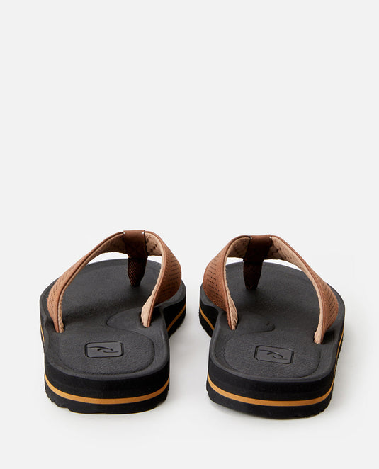 Rip Curl Chiba Open Toe Flip Flops Brown/Black TCTG47-1522