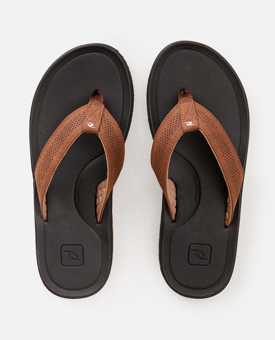 Rip Curl Chiba Open Toe Flip Flops Brown/Black TCTG47-1522