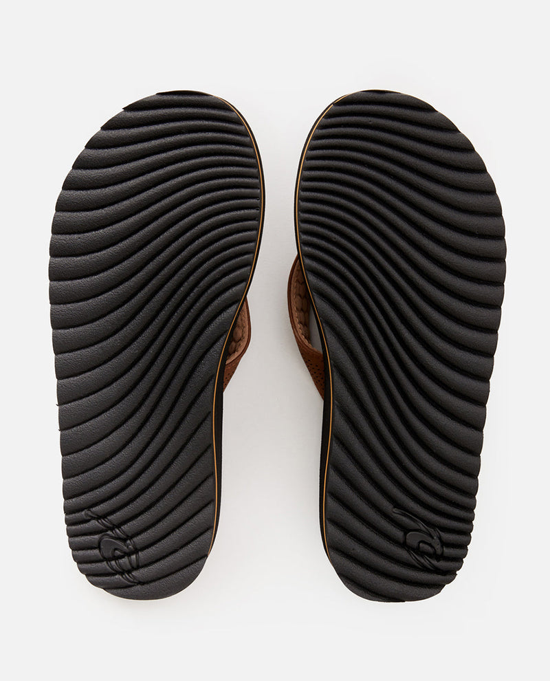 Load image into Gallery viewer, Rip Curl Chiba Open Toe Flip Flops Brown/Black TCTG47-1522
