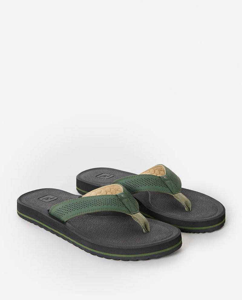 Load image into Gallery viewer, Rip Curl Men&#39;s Chiba Open Toe Flip Flops Forest Green TCTG47-0056
