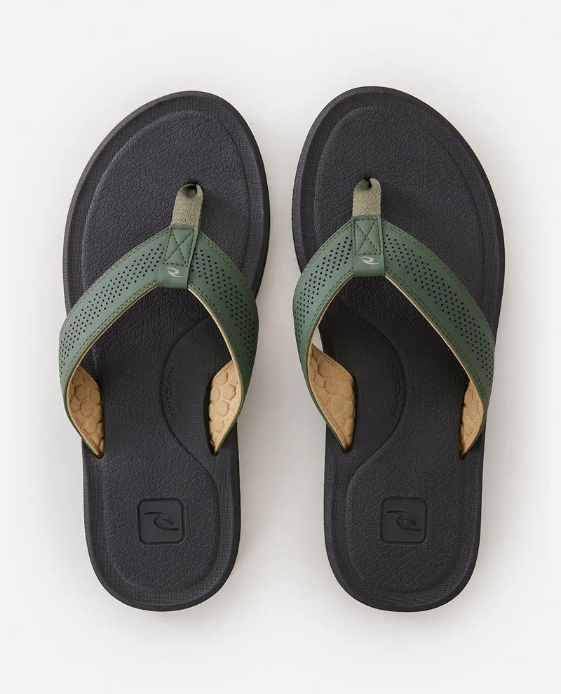 Load image into Gallery viewer, Rip Curl Men&#39;s Chiba Open Toe Flip Flops Forest Green TCTG47-0056
