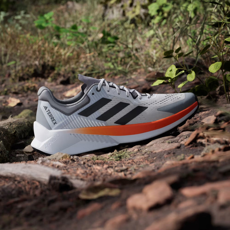 Load image into Gallery viewer, Adidas Terrex Men's Soulstride Flow Trail Running Shoes Dash Grey/Carbon/Semi Impact Orange JR7065
