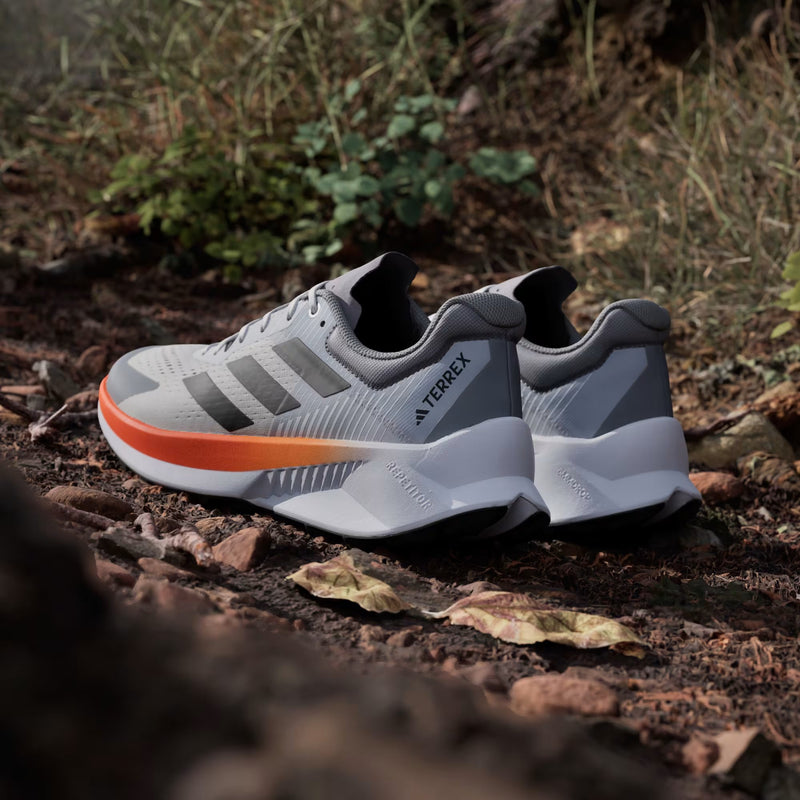 Load image into Gallery viewer, Adidas Terrex Men's Soulstride Flow Trail Running Shoes Dash Grey/Carbon/Semi Impact Orange JR7065
