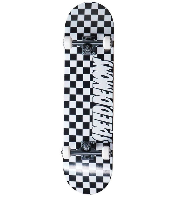 Speed Demons Checkers Complete 8.0 Skateboard Black/White SD020205100B8000