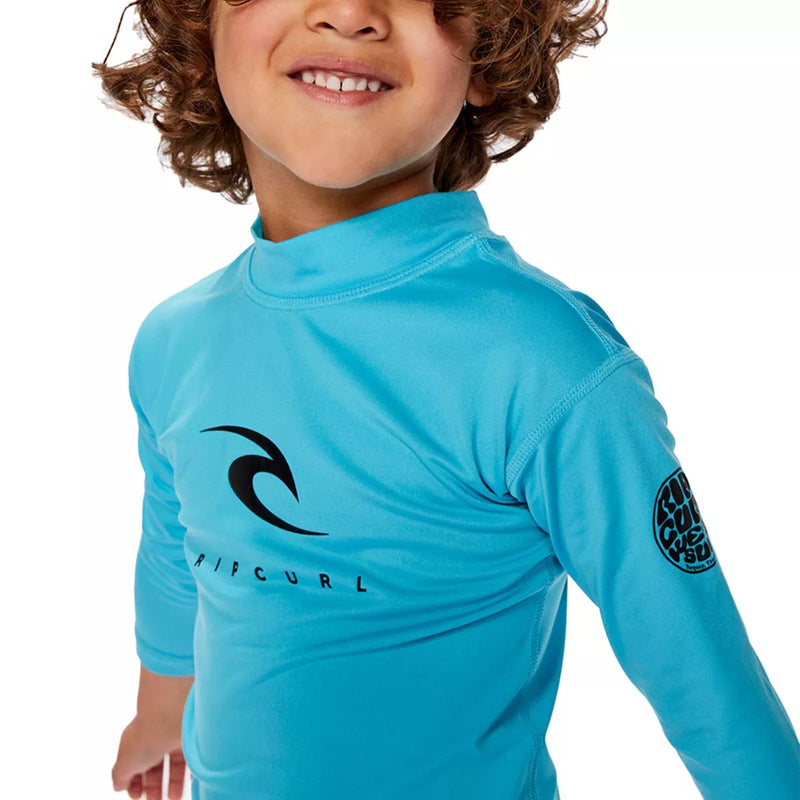Load image into Gallery viewer, Rip Curl Kids&#39; Corps Long Sleeve UPF 50 Rash Vest Blue TN4TRV-0070
