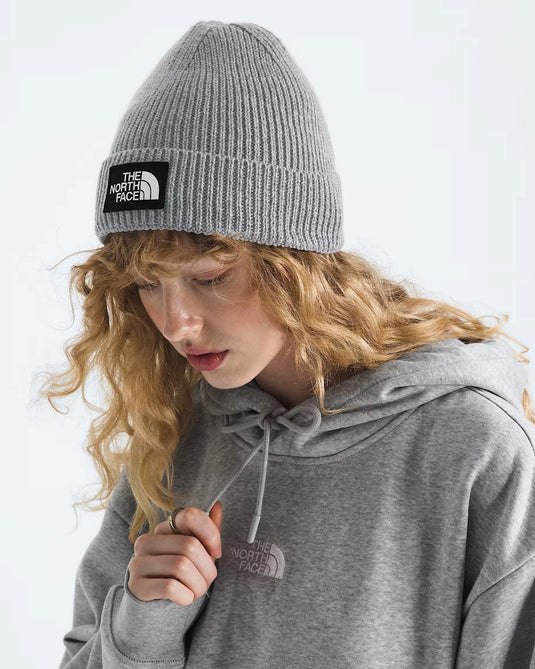 The North Face Unisex TNF Logo Cuffed Beanie TNF Medium Grey Heather NF0A8CHEDYY