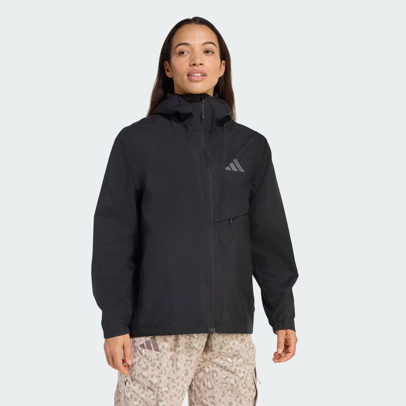 Load image into Gallery viewer, Adidas Terrex Women's Multi 2 Layer Climaproof Rain Jacket Black JV6533
