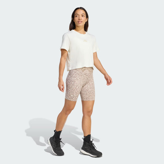 Adidas Terrex Women's Multi 8inch Printed Tight Shorts Beige/Wonder Taupe/Trace Brown KF3590
