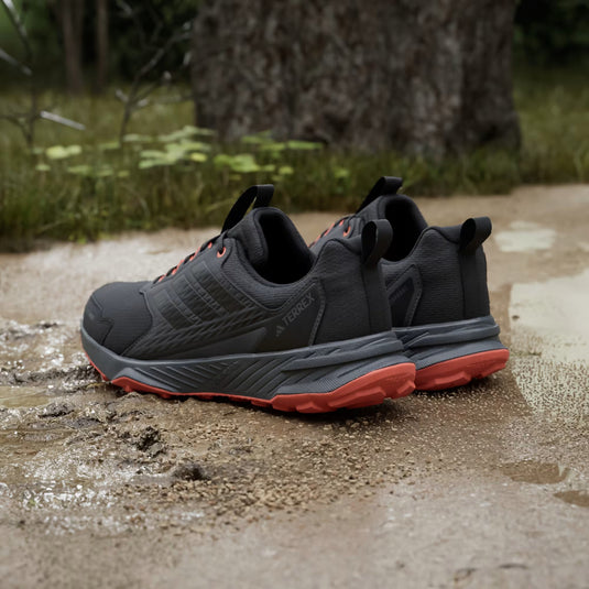 Adidas Terrex Men's Tracefinder 2 Climaproof Trail Running Shoes Core Black/Core Black/Semi Impact Orange JR9134