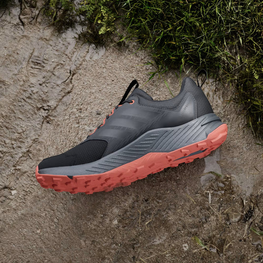 Adidas Terrex Men's Tracefinder 2 Climaproof Trail Running Shoes Core Black/Core Black/Semi Impact Orange JR9134