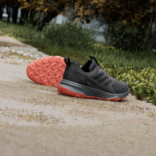 Adidas Terrex Men's Tracefinder 2 Climaproof Trail Running Shoes Core Black/Core Black/Semi Impact Orange JR9134