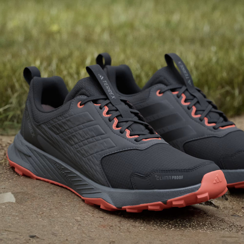 Load image into Gallery viewer, Adidas Terrex Men's Tracefinder 2 Climaproof Trail Running Shoes Core Black/Core Black/Semi Impact Orange JR9134
