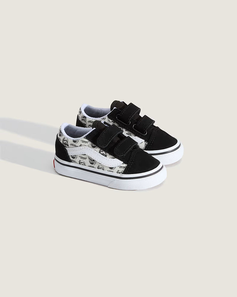 Load image into Gallery viewer, Vans Toddler Old Skool V Shoes Skulls Multi VN000CRW448

