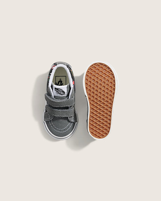 Vans Toddler SK8-Mid Reissue V Shoes Glow Bones Pewter/ Black VN000CQ0PBQ