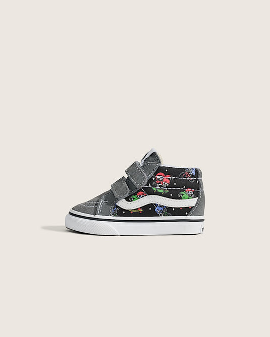 Vans Toddler SK8-Mid Reissue V Shoes Glow Bones Pewter/ Black VN000CQ0PBQ