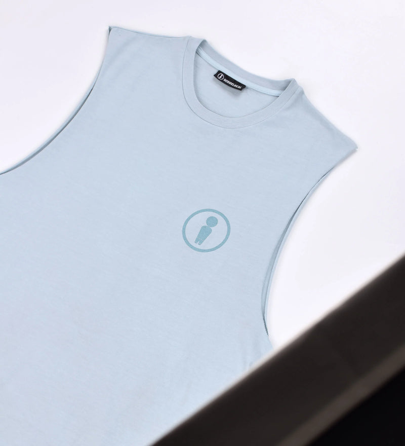 Load image into Gallery viewer, We Ride Local Men's Union Teal Raw Cut Tank Top Light Blue MTTRCURT_SS26
