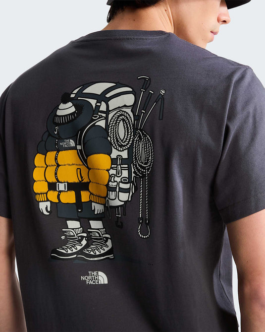 The North Face Men's Gear Up Get Out Graphic T-Shirt Anthracite Grey NF0A8JB4RHI