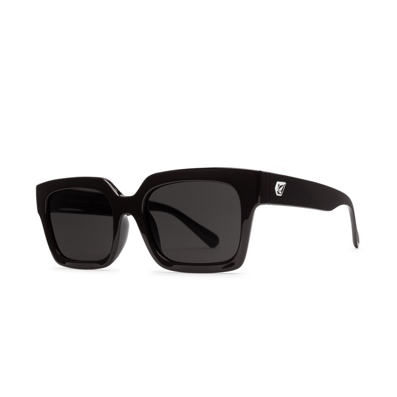 Load image into Gallery viewer, Volcom Domeinator Gloss Black Sunglasses Gray VE04600201_BLK
