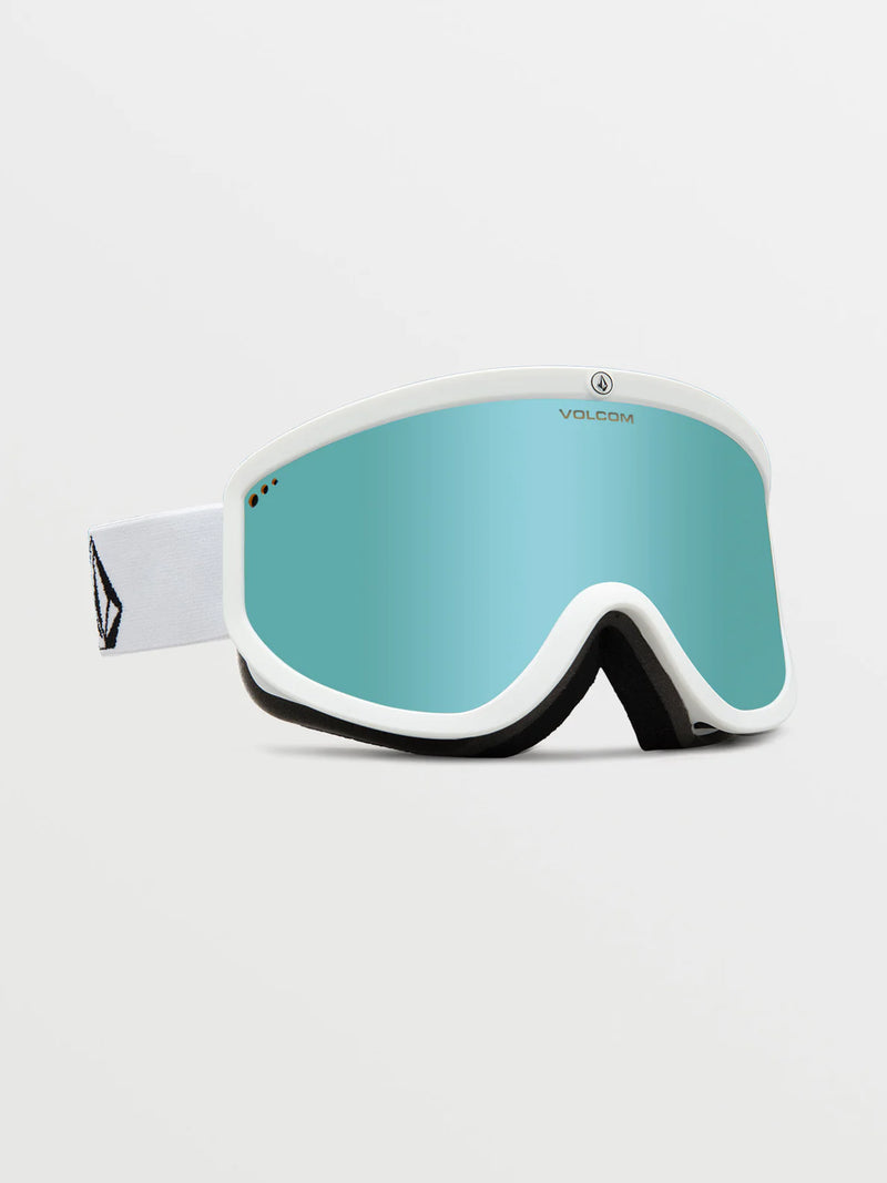 Load image into Gallery viewer, Volcom Footprints Matte White Stone Goggles Ice Chrome VG0623503-ICCH
