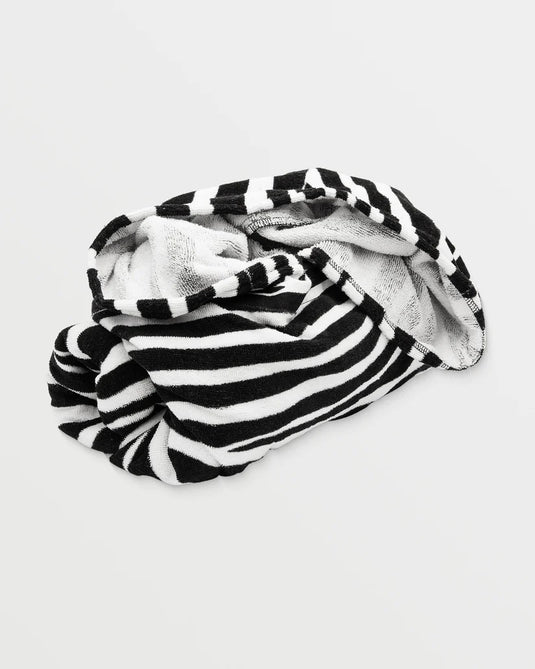 Volcom Unisex Hooded Changing Towel White Black VMXX014ZYW_WHB