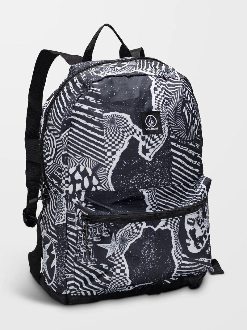 Load image into Gallery viewer, Volcom Unisex Packable Backpack Black/White VMXX07JMEA_BW
