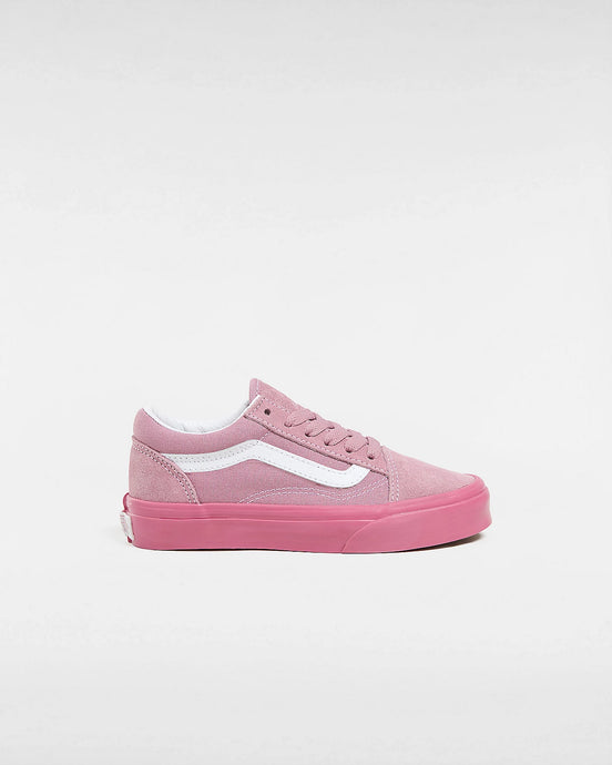 Vans Kid's Old Skool Shoes Glossy Sidewall Pink VN0005WVPNK