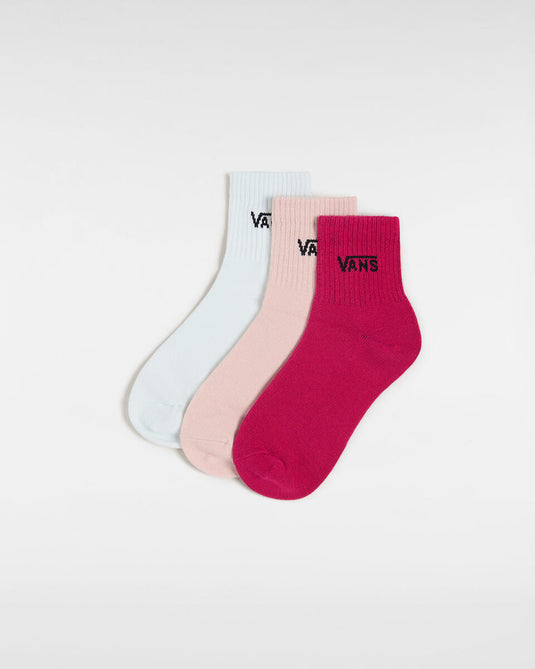 Vans Women's Classic Half Crew Socks (3 Pairs) Pink VN00073EC9L