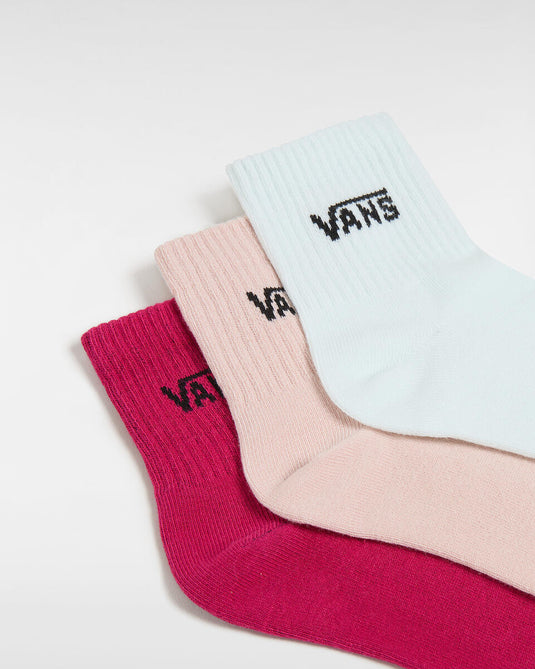 Vans Women's Classic Half Crew Socks (3 Pairs) Pink VN00073EC9L