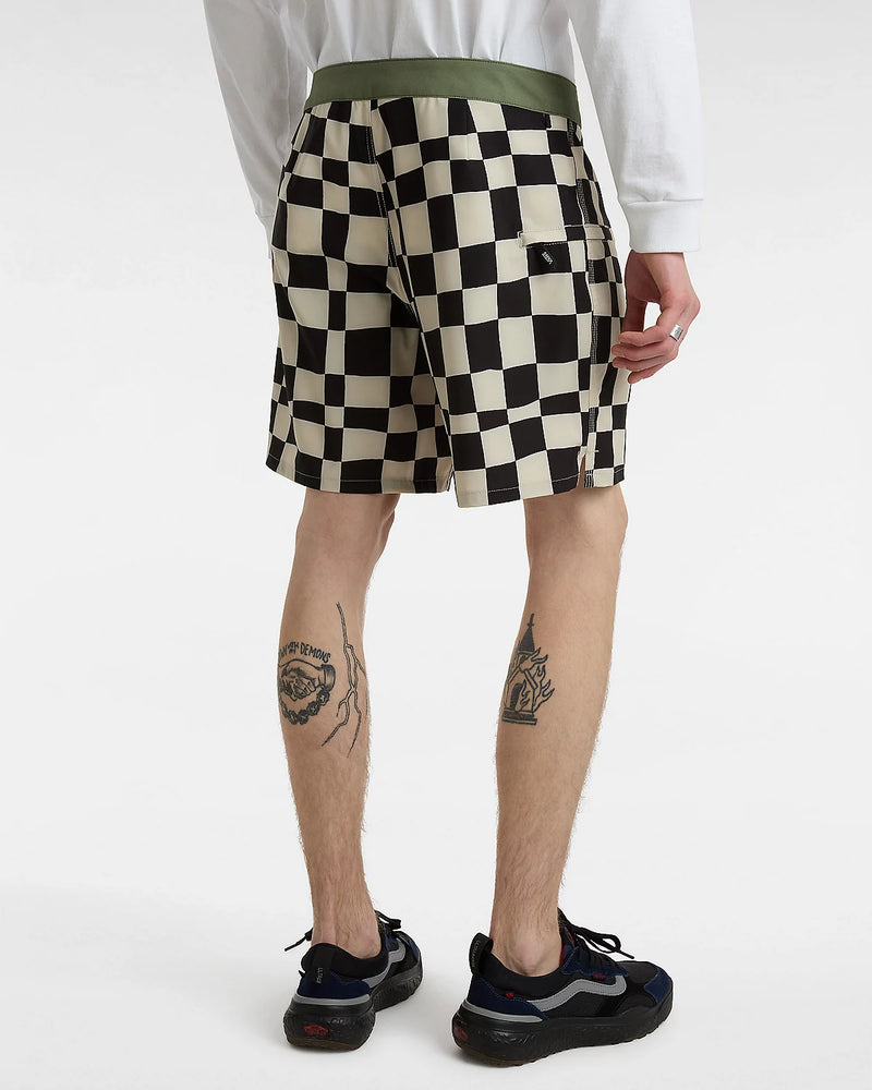 Load image into Gallery viewer, Vans Men&#39;s The Daily Check 17&quot; Boardshorts Oatmeal/Black VN0007XSZO2
