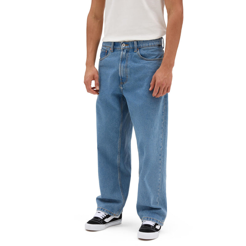 Load image into Gallery viewer, Vans Men&#39;s Check-5 Baggy Denim Pants Blue VN0008NACDX
