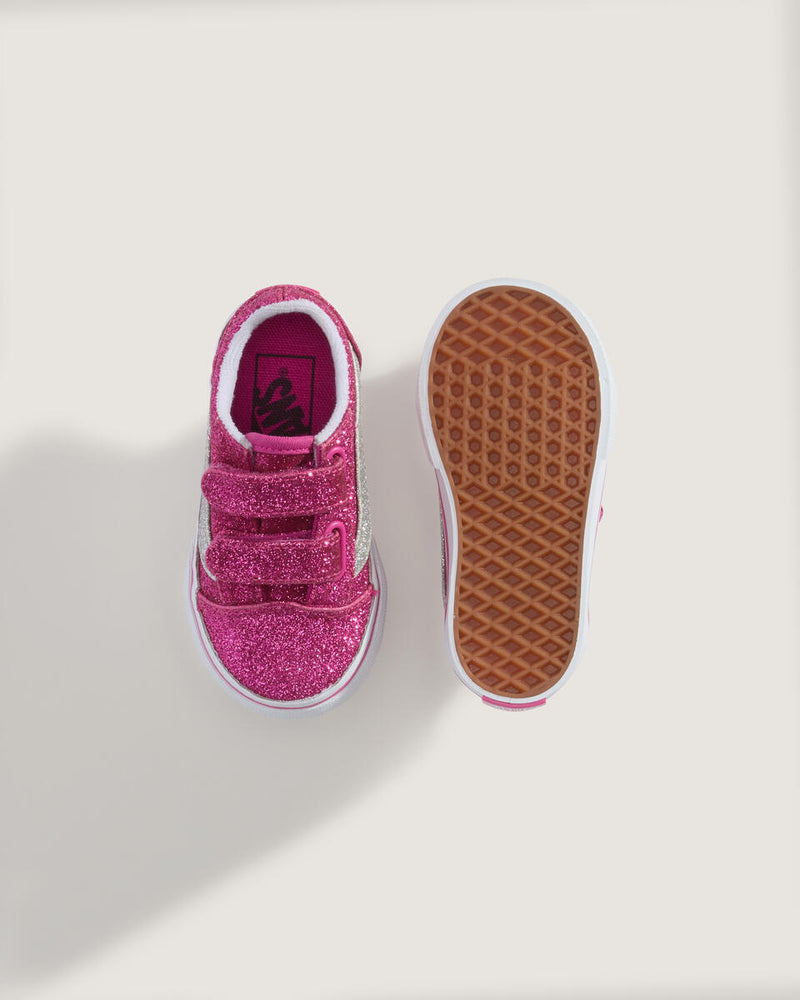 Load image into Gallery viewer, Vans Toddler Old Skool Shoes (1-4 years) Glitter Raspberry Rose VN000CTGYLZ1
