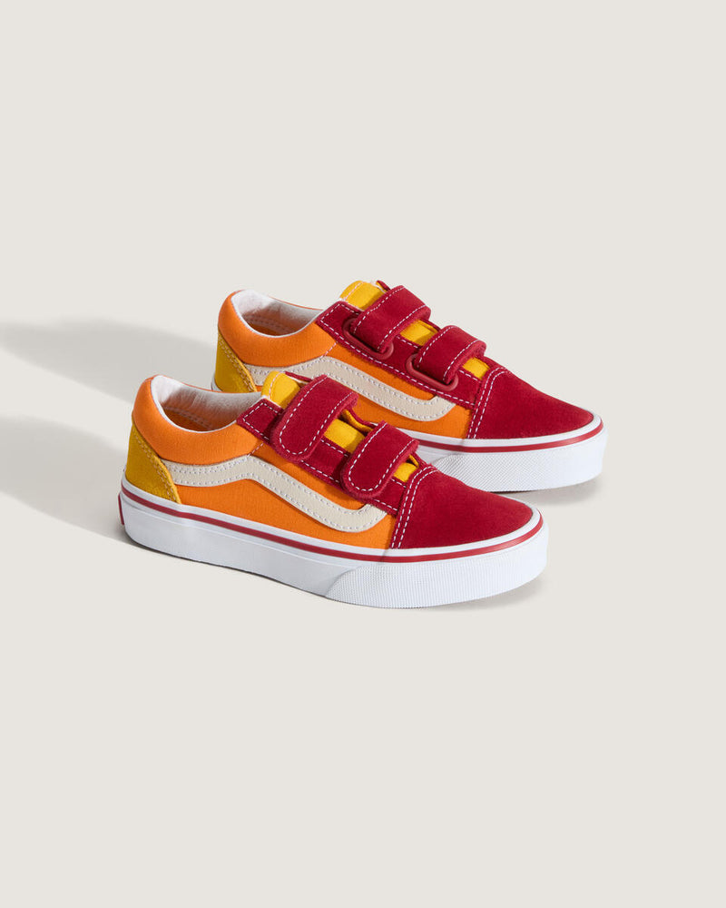 Load image into Gallery viewer, Vans Kids Old Skool V Shoes Retro Rainbow Multi VN000CYABMC
