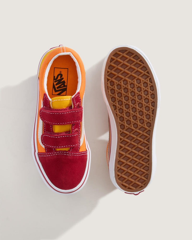 Load image into Gallery viewer, Vans Kids Old Skool V Shoes Retro Rainbow Multi VN000CYABMC
