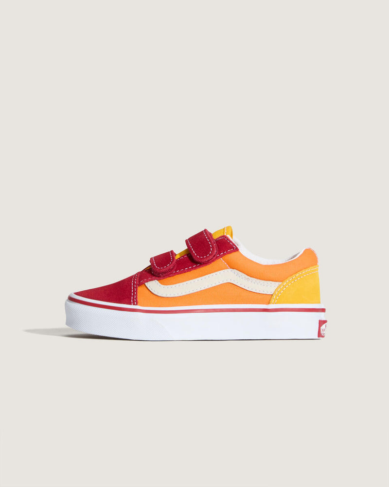 Load image into Gallery viewer, Vans Kids Old Skool V Shoes Retro Rainbow Multi VN000CYABMC
