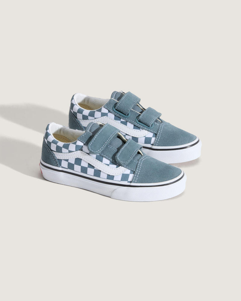 Load image into Gallery viewer, Vans Kids Old Skool V Shoes Color Theory Checkerboard VN000CYARV21

