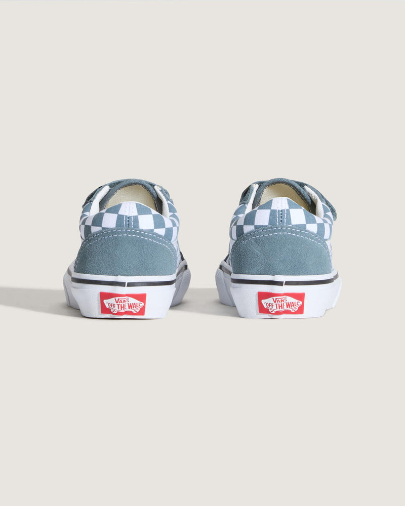 Load image into Gallery viewer, Vans Kids Old Skool V Shoes Color Theory Checkerboard VN000CYARV21

