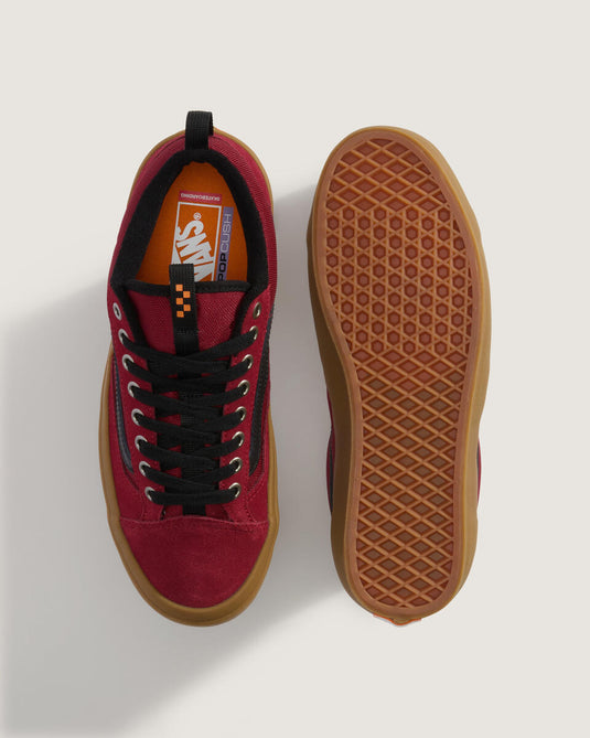Vans Men's Skate Old Skool 36+ Shoes Gum Burgundy VN000D5RBRG