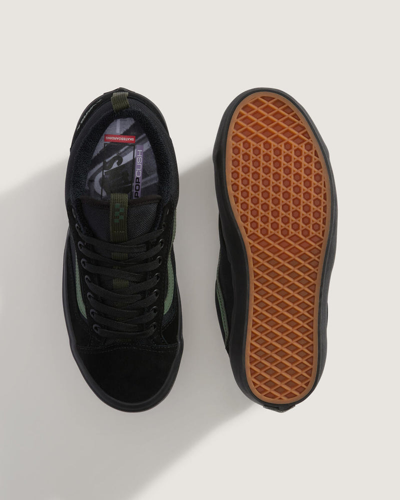 Load image into Gallery viewer, Vans Men&#39;s Atiba Jefferson Skate Old Skool 36+ Shoes Black/Dark Green VN000D5RNLX
