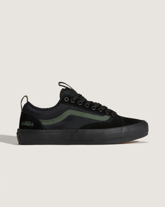 Vans Men's Atiba Jefferson Skate Old Skool 36+ Shoes Black/Dark Green VN000D5RNLX