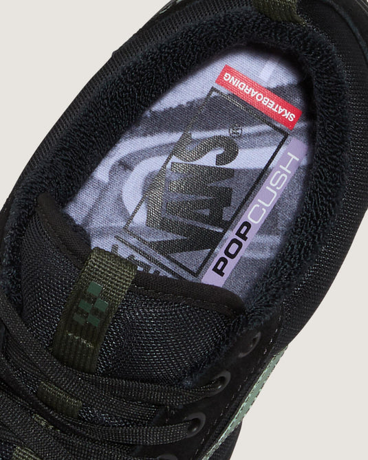 Vans Men's Atiba Jefferson Skate Old Skool 36+ Shoes Black/Dark Green VN000D5RNLX