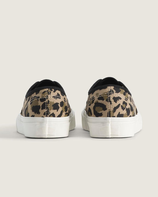Vans Women's Authentic Shoes Leopard Black/Incense Tan VN000D6GGR4