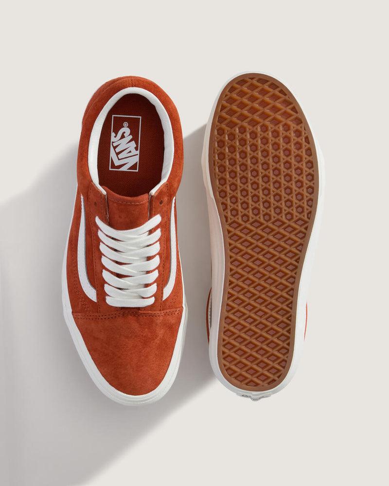 Load image into Gallery viewer, Vans Women&#39;s Pig Suede Old Skool Shoes Burnt Orange VN000D7ZBTO
