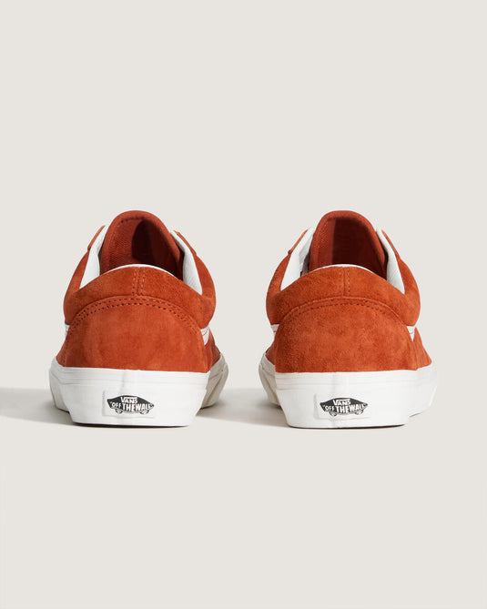 Vans Women's Pig Suede Old Skool Shoes Burnt Orange VN000D7ZBTO