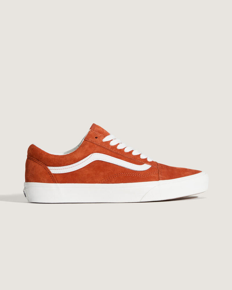 Load image into Gallery viewer, Vans Women&#39;s Pig Suede Old Skool Shoes Burnt Orange VN000D7ZBTO
